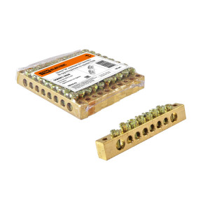 Шина "N" нулевая 8x12мм 8/2 (8 групп/крепеж по краям) SQ0801-0068