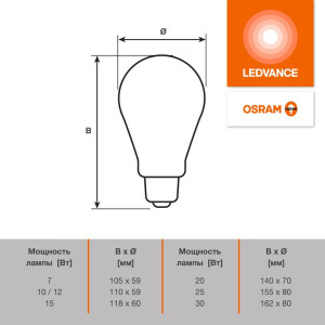 Лампа светодиодная LED Value LVCLA125 15SW/865 15Вт грушевидная матовая E27 230В 10х1 RU OSRAM 4058075579217