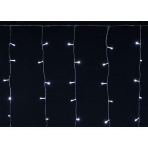 Гирлянда "Занавес" 2х2м 240LED бел. IP44 провод прозр. 230В транзит LGDU201-2-240-L2-T-S-44