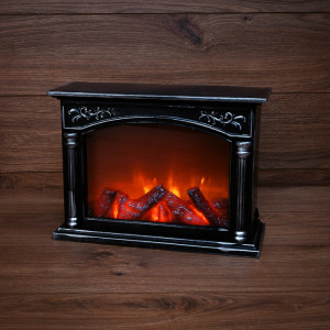 Светодиодный камин Классика с эффектом живого огня 33х12х24 см, батарейки 3хС (не в комплекте) или от USB (в комплекте) 511-030