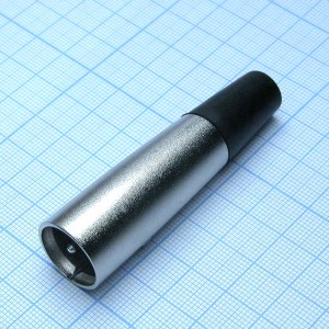 CANNON 54 3M, Аудио разъём XLR - вилка кабельная, 3 контакта, цвет - серебристый