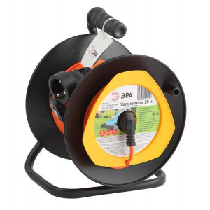 Удлинитель силовой RPx-1e-3х0.75-20m на пластиковой катушке c заземлением 1 розетка 20м ПВС 3х0.75мм2 Б0043045