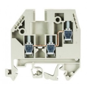 Проходная клемма WK 4/D1/2U, Проходная клемма, 3 точки подключения, тип фиксации провода: винтовой, номинальное сечение: 4 мм кв., 32A, 500V, ширина: 6 мм, цвет: серый, тип монтажа: DIN35