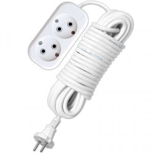 Удлинитель 2х10м без заземл. 10А IP20 Е-202 ПВС 2х1 АБС-пластик 9634265