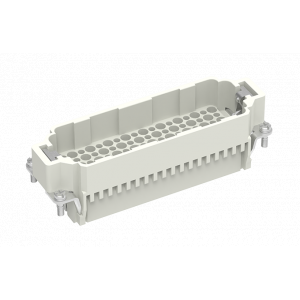 Вилочная контактная вставка SDD-108-MC, Вилочная контактная вставка, обжимная фиксация, 108 полюсов + PE, типоразмер 24B, 250V, 10A, (обжимные контакты поставляются отдельно)