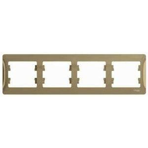 Рамка 4-м Glossa горизонт. титан SE GSL000404