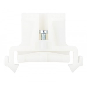 Концевой стопор 9708/S35, Концевой стопор тип зажима: винт, материал: пластик, ширина: 5 мм, цвет: белый, тип монтажа: DIN35