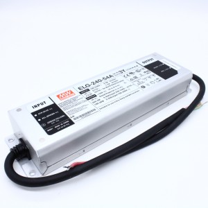 ELG-240-54A-3Y, AC-DC, 240.3Вт, IP65, вход 100…305В AC, 47…63Гц/142…431В DC, ККМ, выход 27...54В/4.45А, изоляция 3750В AC, в кожухе 244х71х37.5мм, -40…+85°С (корпус), потенциометры, провод заземления
