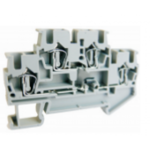 Этажная клемма UJ5-2.5/2-2D/XL-RE, Этажная клемма, 2 этажа, с диодом, тип фиксации провода: пружинный, номинальное сечение: 2,5 мм кв., 26A, 500V, ширина: 5,2 мм, цвет: серый, тип монтажа: DIN35, стандарт GB/T14048.1,