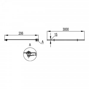 Крышка с фиксаторами 200, L 3 м UKS302