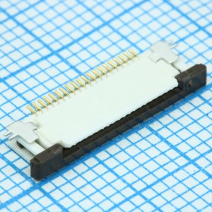 527462071, Разъем для плоского шлейфа на печатную плату 20 контактов 0.5мм угловой для поверхностного монтажа лента на катушке