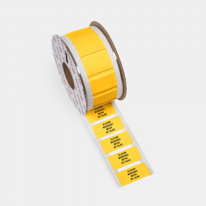 Маркер плоский MFSS-2X-12-40/1-Y желтый (уп. 300 шт.), 21512411, Маркер термоусадочный, для маркировки и изоляции проводов и кабелей, длина 40 мм, диаметр провода: 6 - 12 мм, цвет желтый, для принтера: RT200, RT230, в упаковке 300 маркеров