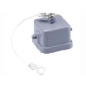 Защитная крышка S3A-MC-2B/2F, Защитная крышка для розеточной вставки, типоразмер 3A, с уплотнителем, без защелки (упоры под одну защелку), с удерживающей стропой от утери, материал корпуса: алюминиевый сплав