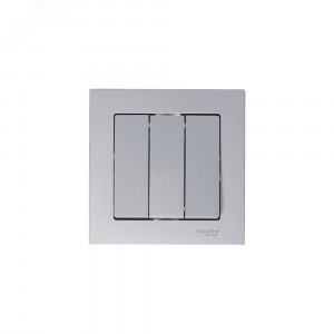 Выключатель 3-кл. СП AtlasDesign 10А IP20 (сх. 1+1+1) 10AX механизм алюм. SE ATN000331