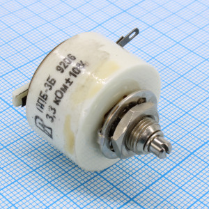 ППБ-3Б   3.3К ±10%, Резистор переменный проволочный 3.3кОм ±10% 3Вт