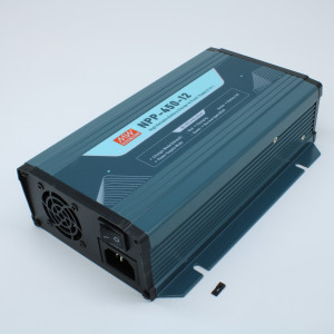 NPP-450-12, AC/DC + зарядное устройство, 14.4V/12.5…25A, рег.вых=10.5…21В, вход 90…264VA C, 47…63Гц /127…370В DC, изоляция 3000В AC, PFC, для свинцовых (обслуживаемых, гелевых, AGM), 3 стадии заряда, 205*135*55мм, -30…+70°С