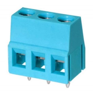 TB004-508-18BE, Фиксированные клеммные колодки Terminal block, screw type, 5.08 , horizontal, 18 poles, CUI Blue, slotted screw, PCB mount
