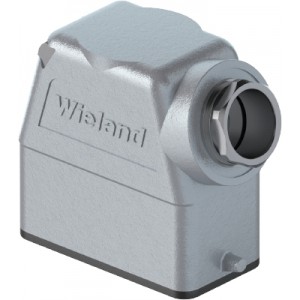 Крышка разъема 76.353.1535.0, Крышка разъема на кабель, типоразмер 10A, с уплотнителем, 1 кабельный ввод M25x1,5, IP54, с боковым расположением, без защелки (упоры под одну защелку), материал корпуса: алюминиевый сплав