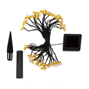 Гирлянда садовая (каскад) Янтарные Пчелы 5,8м, 2700К с аккумулятором и выносной солнечной панелью 602-252