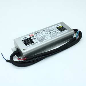 XLG-200-L-AB, AC-DC, 200Вт, стабилизатор тока, IP67, вход 90…305В AC, 47…63Гц, ККМ, выход 700…1050мА/142…285В (режим пост. мощности), изоляция 3750В AC, в кожухе 199х63х35.5мм, -40…+90°С (корпус), встр. потенциометр, димминг 3 в 1