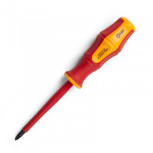 Отвертка диэлектрическая PZ2x100 серия Профи, крестовая для работ под напряжением до 1000 В