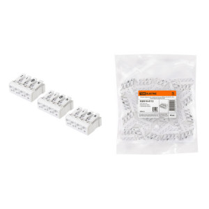 Клемма пружинная соединительная КСПн4-2L+N+PE, 16 A, с монтажной ножкой SQ0510-0113