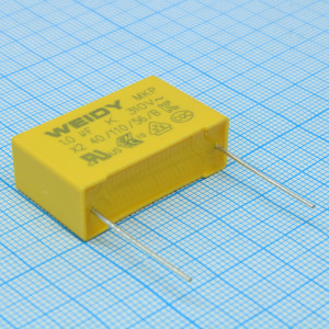 L-KLS10-X2-105K310-P27.5, Конденсатор помехоподавляющий X2  1мкФ 310В переменного тока радиальный шаг 27.5мм