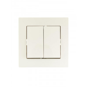 Выключатель 2-кл. СП Vesna механизм крем. 742-0388-101