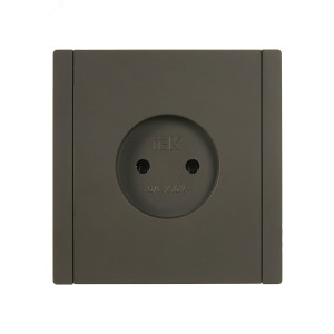 Розетка 1-м СП FORTE&PIANO FP318 10А без заземл. без защ. шторок винт. крепл. сер. IEK FP-R10-10-K03