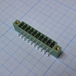 15EDGRM-3.5-10P-14-00A(H), Разъемный клеммный блок на плату, 10 контактов. Серия 15EDGRM-3.5