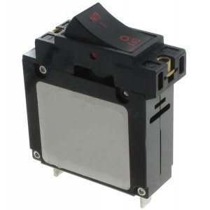 A12-B0-34-610-131-E, Автоматические выключатели 10A 2 POLE .250 QC FLAT ROCKER RED