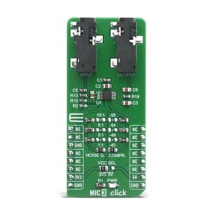 MIKROE-4136, Средства разработки интегральных схем (ИС) аудиоконтроллеров  MIC 3 click