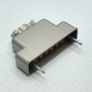 РП10-11 ЛП розетка с/к, Соединитель  низкочастотный, прямоугольный, внутреннего монтажа