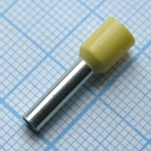 HE  4012  Yellow, наконечник кабельный торцевой трубчатый с изоляцией, L=19.5/12мм, сеч. пров. 4.0мм2