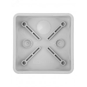 Распаячная коробка двухкомпонентная ОП 80х80х40 мм IP66 8 вх. серая инд. штрихкод TDM SQ1401-2512