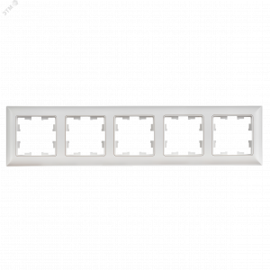 BRITE Рамка 5-местная РУ-5-БрАБ арктический белый/белый IEK BR-M52-12-K91