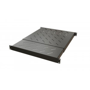 Полка с 19дюйм креплением раздвижная с регулируемой глубиной установки от 650мм до 1100мм 1U нагрузка до 150кг для установки в шкафы глубиной 800-1200мм TSD3M-1U-650/1100-RAL9005 черн. 443449