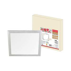 Ультратонкая светодиодная панель серии СВО 295х295, 14 Вт, 3000 К, хром, Народная (без драйвера) SQ0329-0208