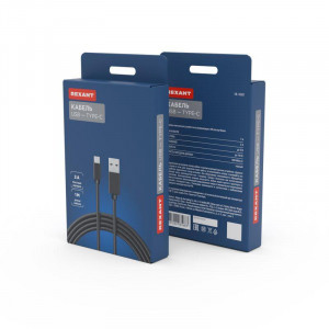 Шнур USB-Type-C, PVC,1метр, белый