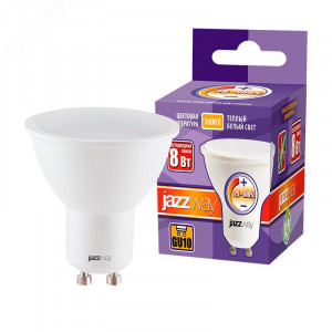 Лампа светодиодная LED 8Вт GU10 3000K диммируемя  Jazzway 5035898