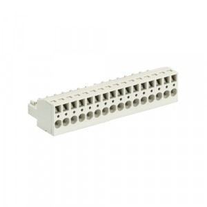 Розеточный разъем на кабель 8513 BFK/16 TOP OB, Розеточный разъем, прямой, на кабель, шаг: 3.5 мм, 16 полюсов, фиксация провода пружинная, исполнение: без маркировки, 250V, 8А, цвет: серый