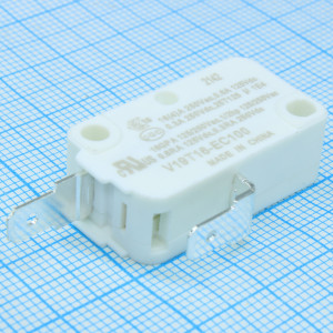 V19T16-EC100, Микропереключатель SPST 250В 16А
