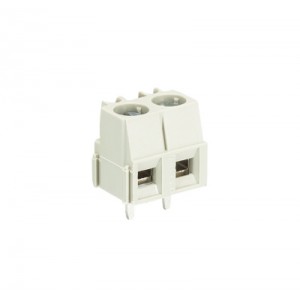 Клемма Wiecon 8192 / 2 ZN OB, Клемма, горизонтальный подвод кабеля, на плату, шаг: 5.0 мм, 2 полюса, фиксация провода винтовая, исполнение: с изоляционной пластиной, без маркировки, 300V, 10A, цвет: серый