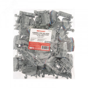 Клемма СМК 222-422D проходная 2-полюсная, с креплением на DIN-рейку (0,08-4 мм2) серая  07-5239