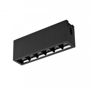 Светильник CLIP-38-LASER-S171-6W Day4000 (BK, 36 deg, 24V) 028959, Подвесной/накладной светильник для системы CLIP 38мм, 6Вт. Цвет свечения ДНЕВНОЙ 4000K, световой поток 460 лм, угол 36°, CRI>90. Корпус прямоугольный, металл, цвет черный, IP40. Размеры LxWxH 171x38x64мм. Входное напряжение DC24V, мощность 6Вт