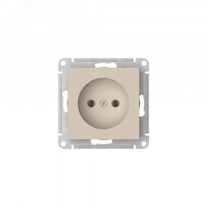ATLASDESIGN РОЗЕТКА без заземления без шторок, 16А, быстрозажимные клеммы, ПЕСОЧНЫЙ ATN001241S