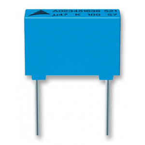 B32521C3473K000, Конденсатор металлоплёночный полиэтилентерефталатный 0.047мкФ 250В ±10%( 13х4х7мм) шаг выводов 10мм 125°С автомобильного применения россыпь