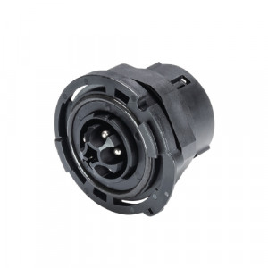 Вилочный разъем в панель RST50i5S S1 ZM02V SW, Вилочный разъем в панель, М32, 5 полюсов, тип фиксации провода: винтовой, номинальные характеристики: 250/400V, 50A, цвет корпуса: черный, цвет контактной вставки: черный, серия RST POWER