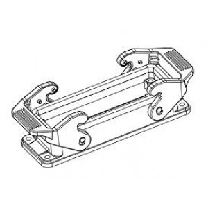 H24B-AG-SL, Сверхмощные разъемы питания H24B Bulkhead Plstc Double Lock, Grey