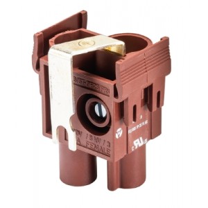 Розеточная контактная вставка 78.106.0153.0, Розеточная контактная вставка, винтовая фиксация, 1 полюс + PE, типоразмер FLEX, 1000V, 82A, сечение обслуживаемых проводников 10-25 мм кв, тип покрытия контактов: серебро